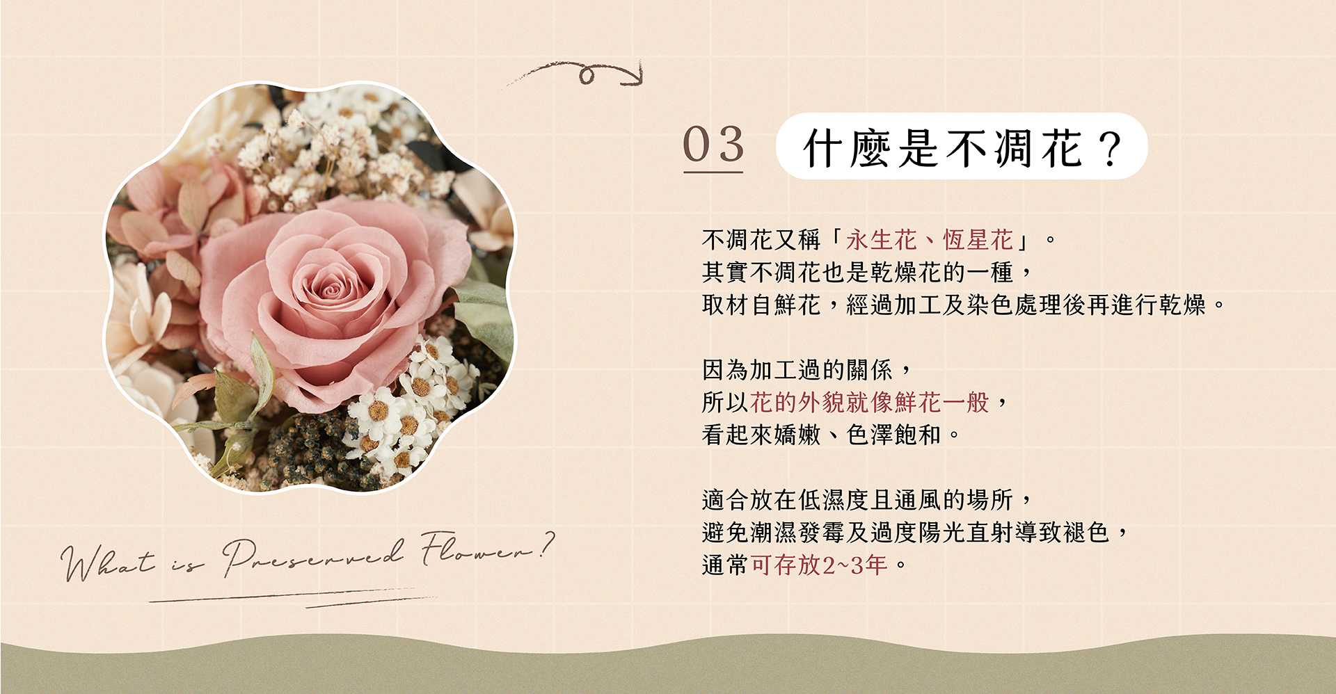 新竹乾燥花店小薇花藝向你介紹什麼是不凋花(永生花)？不凋花如何保存？為什麼不凋花看起來那麼像鮮花呢？