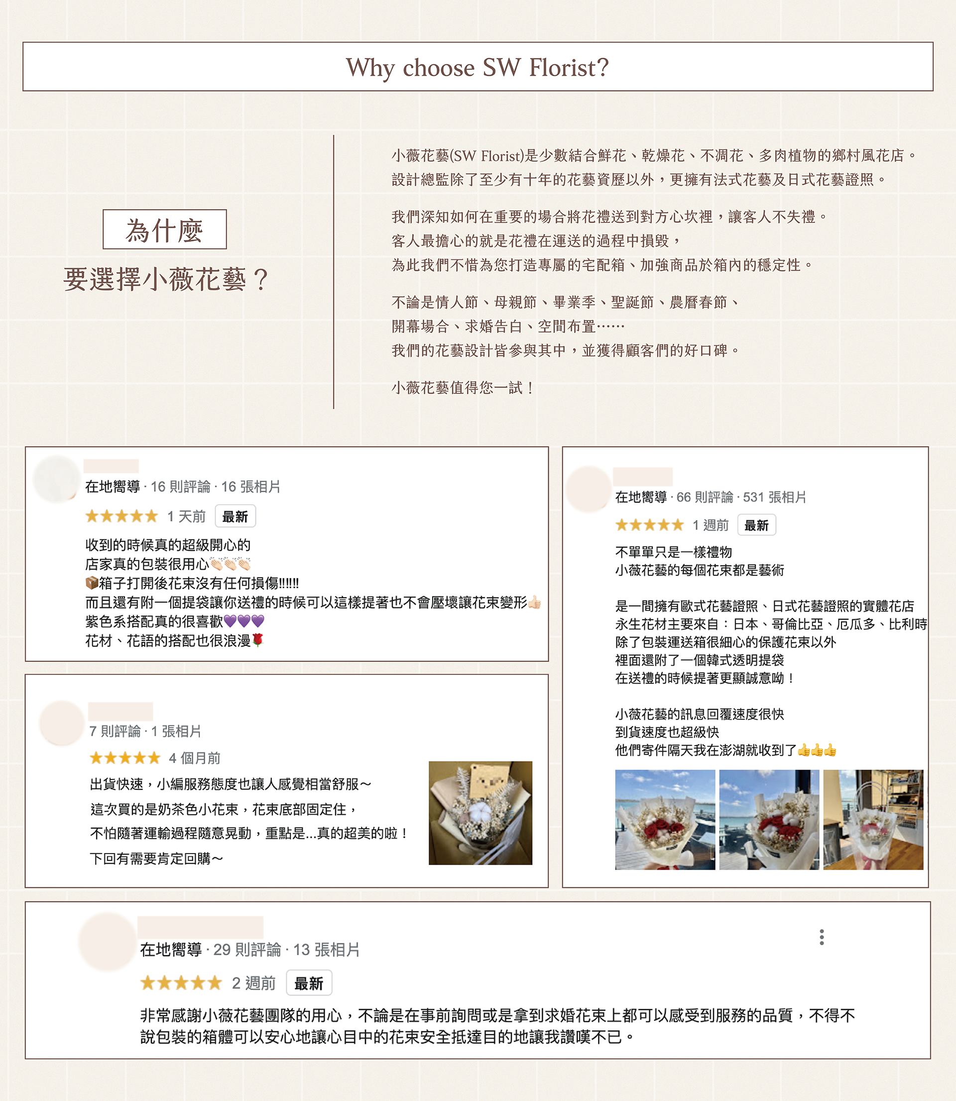 新竹花店、新竹乾燥花店、網路花店推薦小薇花藝，網友網紅激推、眾多好評與優質購物體驗，幫你將花禮宅配全台灣各地，歡迎訂購乾燥花禮、節慶花禮！