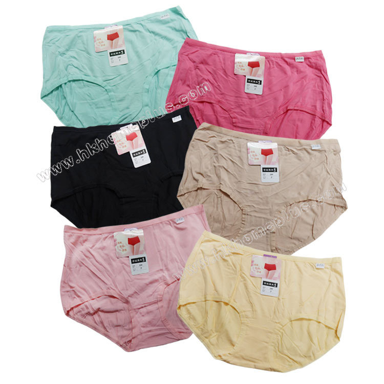 4條裝 吉妮儂來: 女裝中腰素色內褲