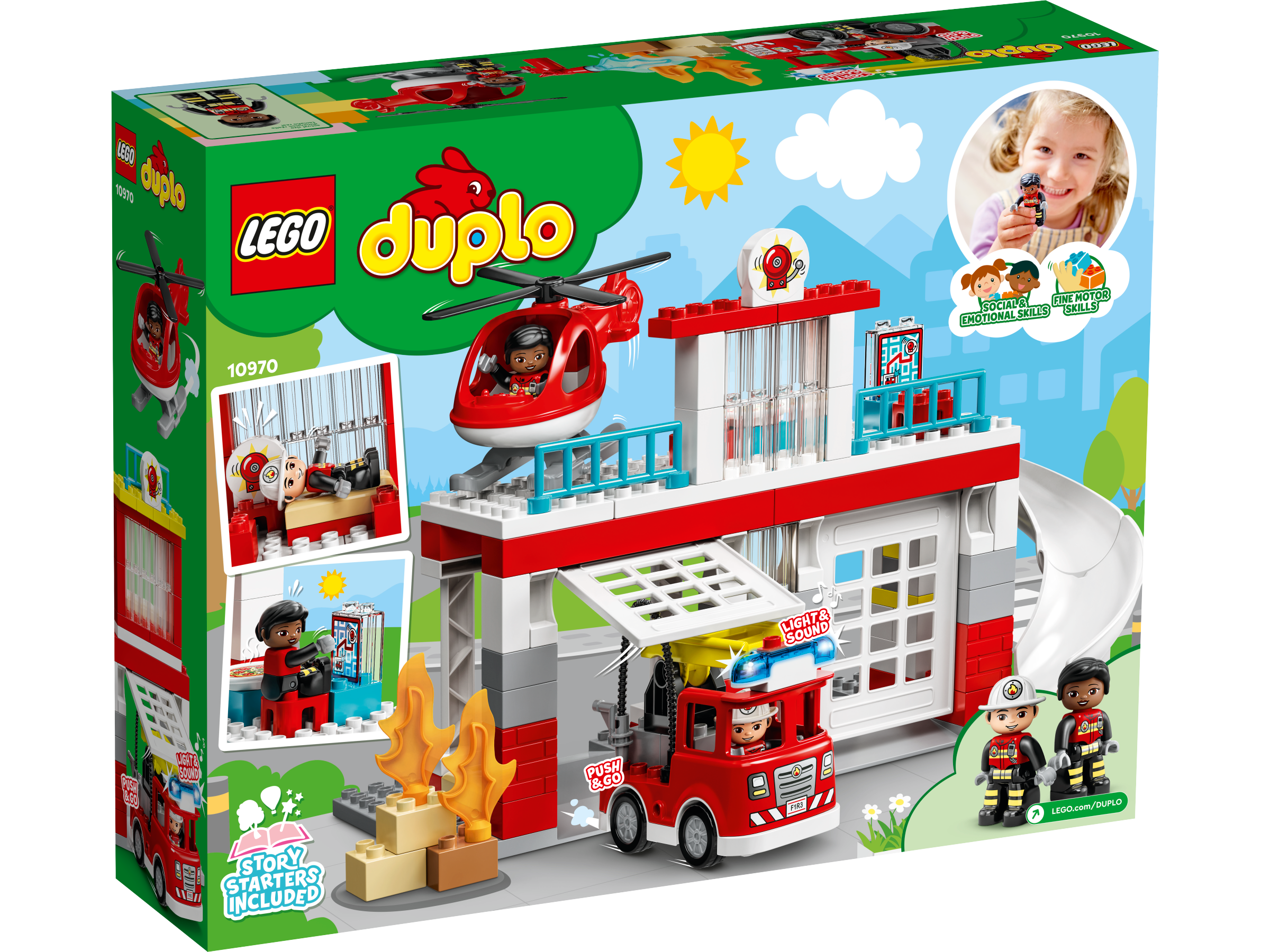 ［用家福音零件齊全系列］   LEGO 10970 Fire Station & Helicopter 消防局和直升機 (DUPLO)　  *(無盒！介意不要落單，落單後不設退換)