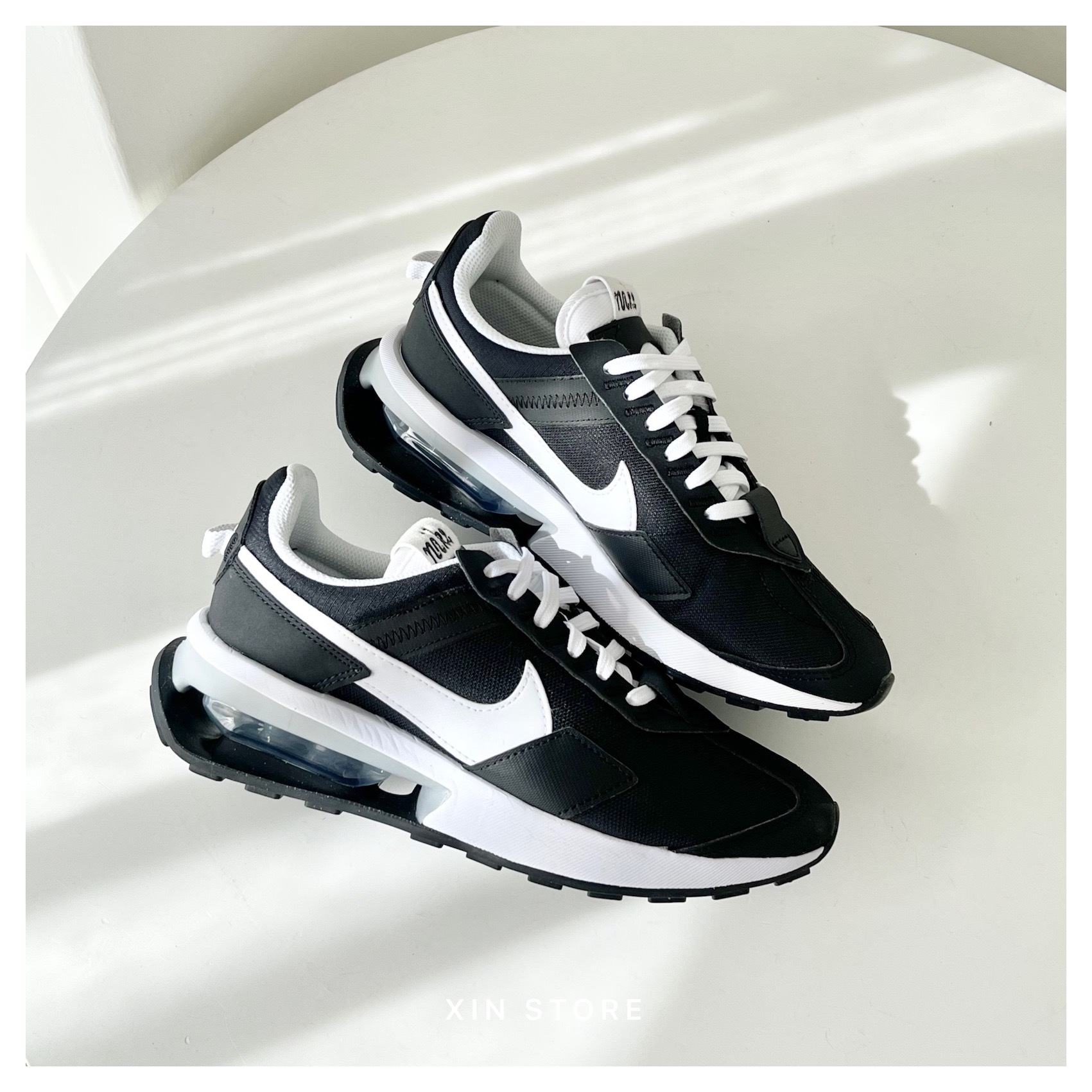 Nike Air Max Pre-Day 氣墊避震運動環保休閒鞋黑白