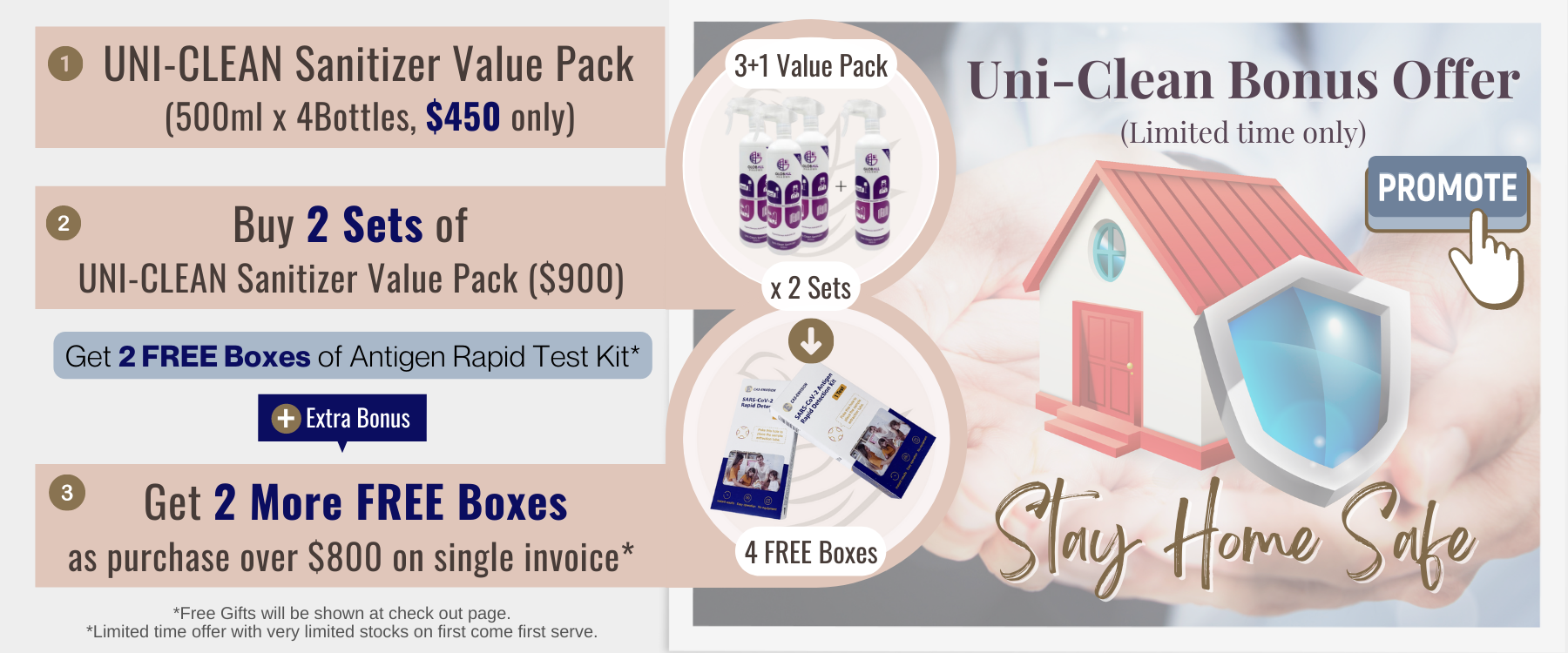UNI-CLEAN Sanitizer Value Pack Bonus Offer
