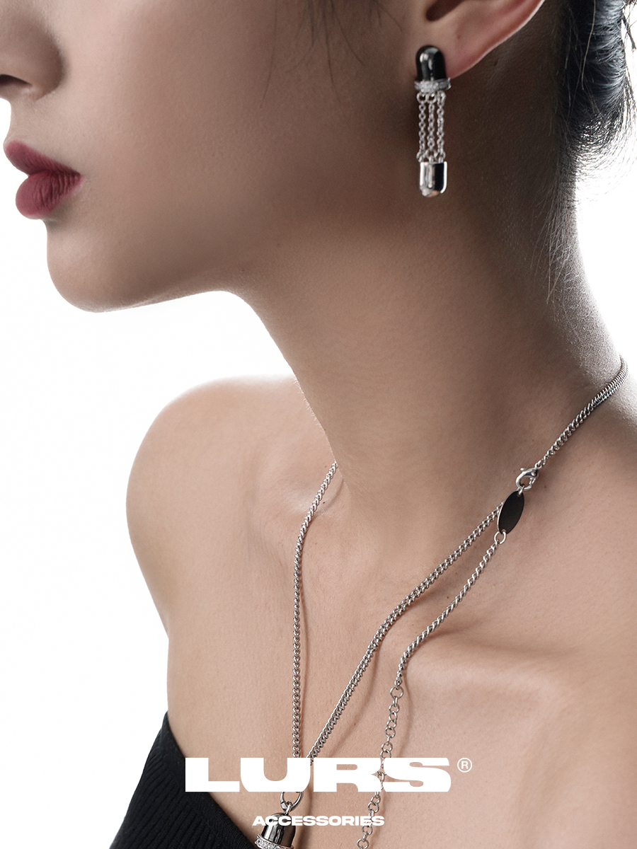 LURS 解構 膠囊 垂墜 耳環