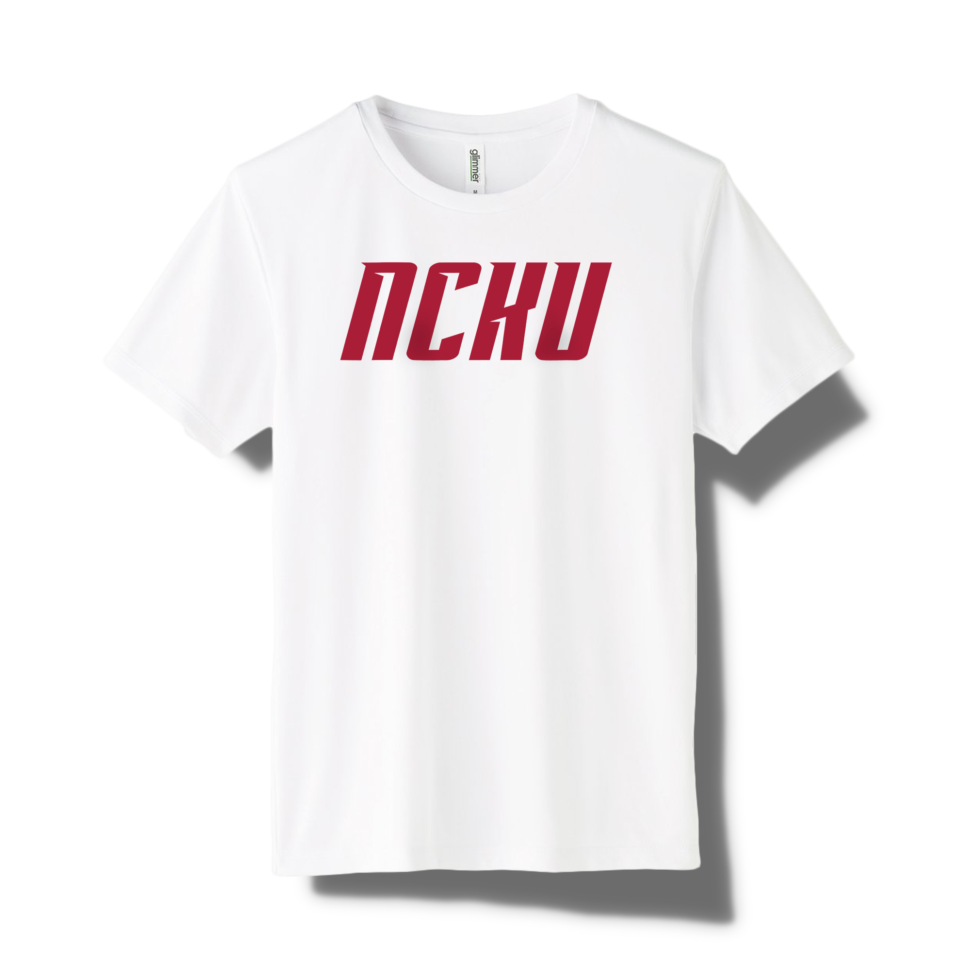 Glimmer® 成功大學 NCKU 美式運動款 吸濕排汗短T (白色)