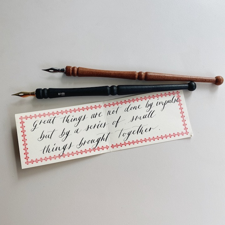 德國E+M 復古造型沾水筆桿（桃花心木）