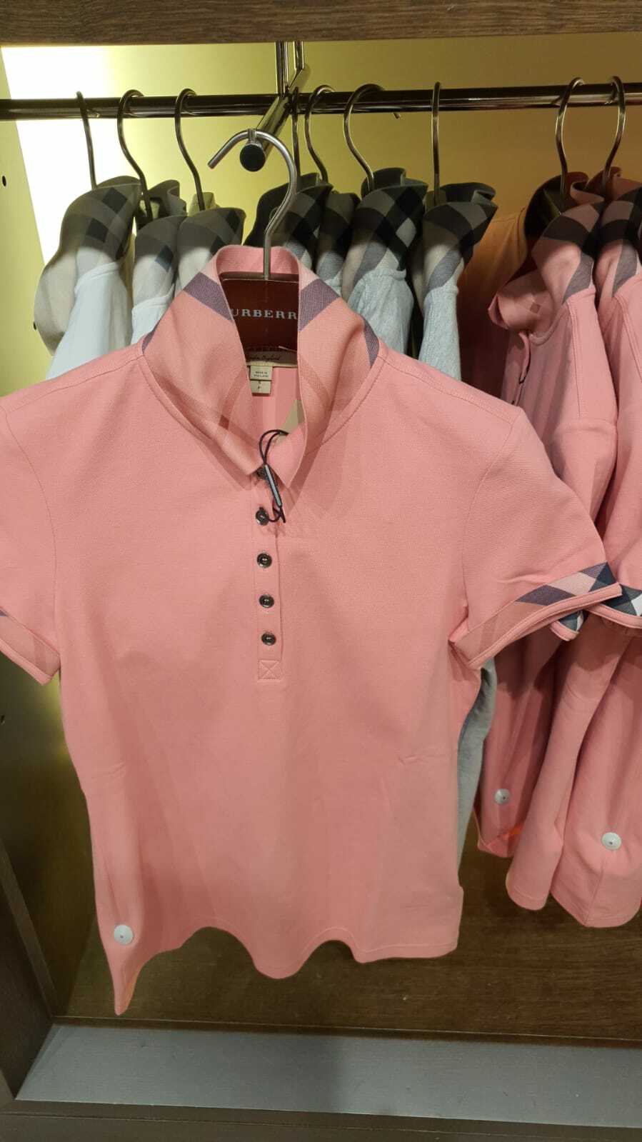 [E] BURBERRY GARRONE POLO TEE,CARNATION PINK 11311, 80041301003 (EB70)