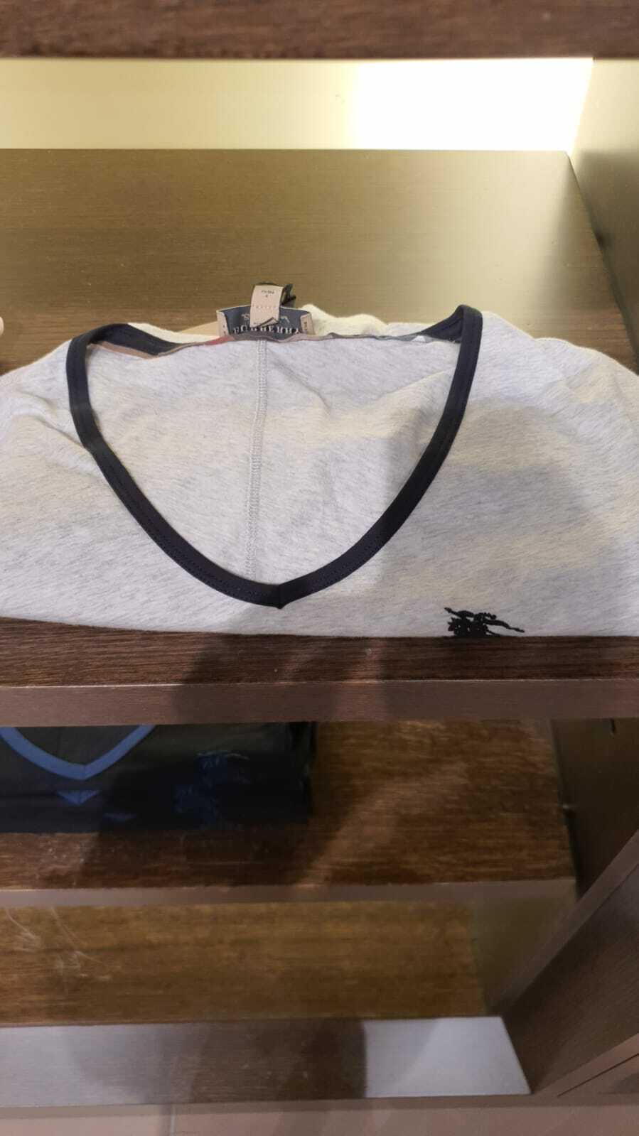 [E] BURBERRY TEE SHIRT,LIGHT GREY MEL 11311, 80356011001 (EB77)