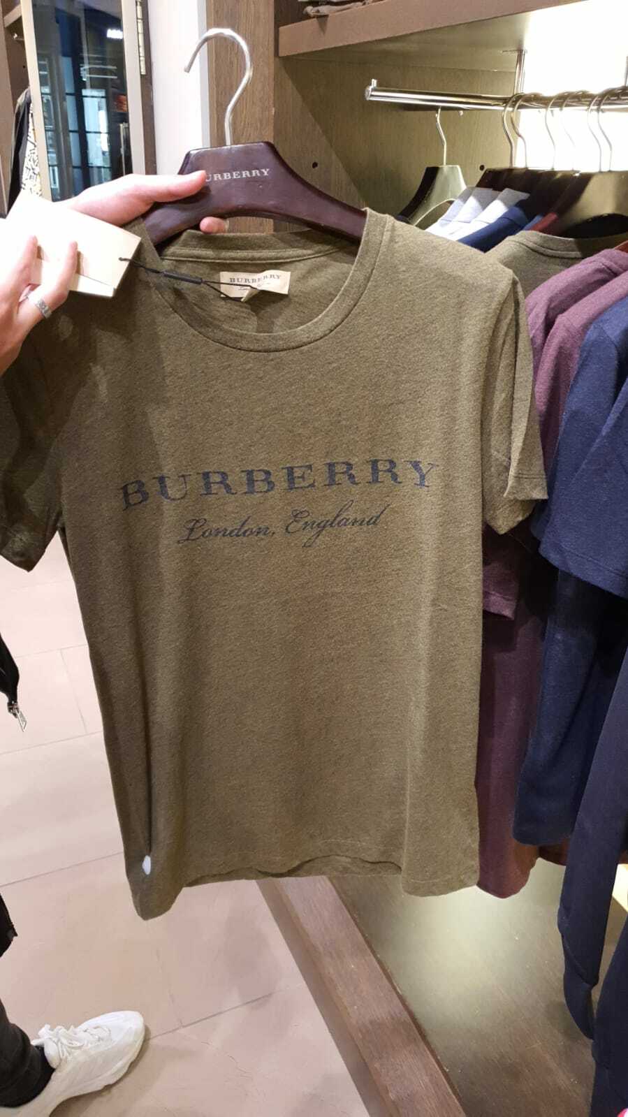 [E] BURBERRY LOGO TEE,OLIVE MELANGE 10309, 40601241005 (EB91)