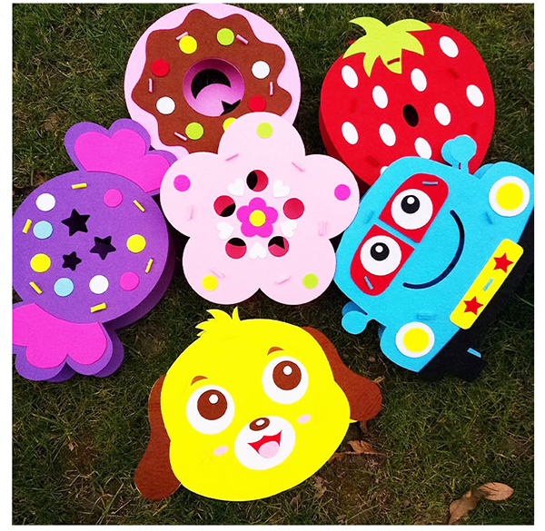 DIY 不織布卡通燈籠材料包 送燈杆及燈 563