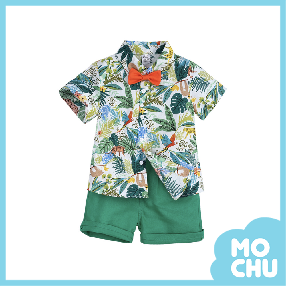熱帶雨林花襯衫套裝