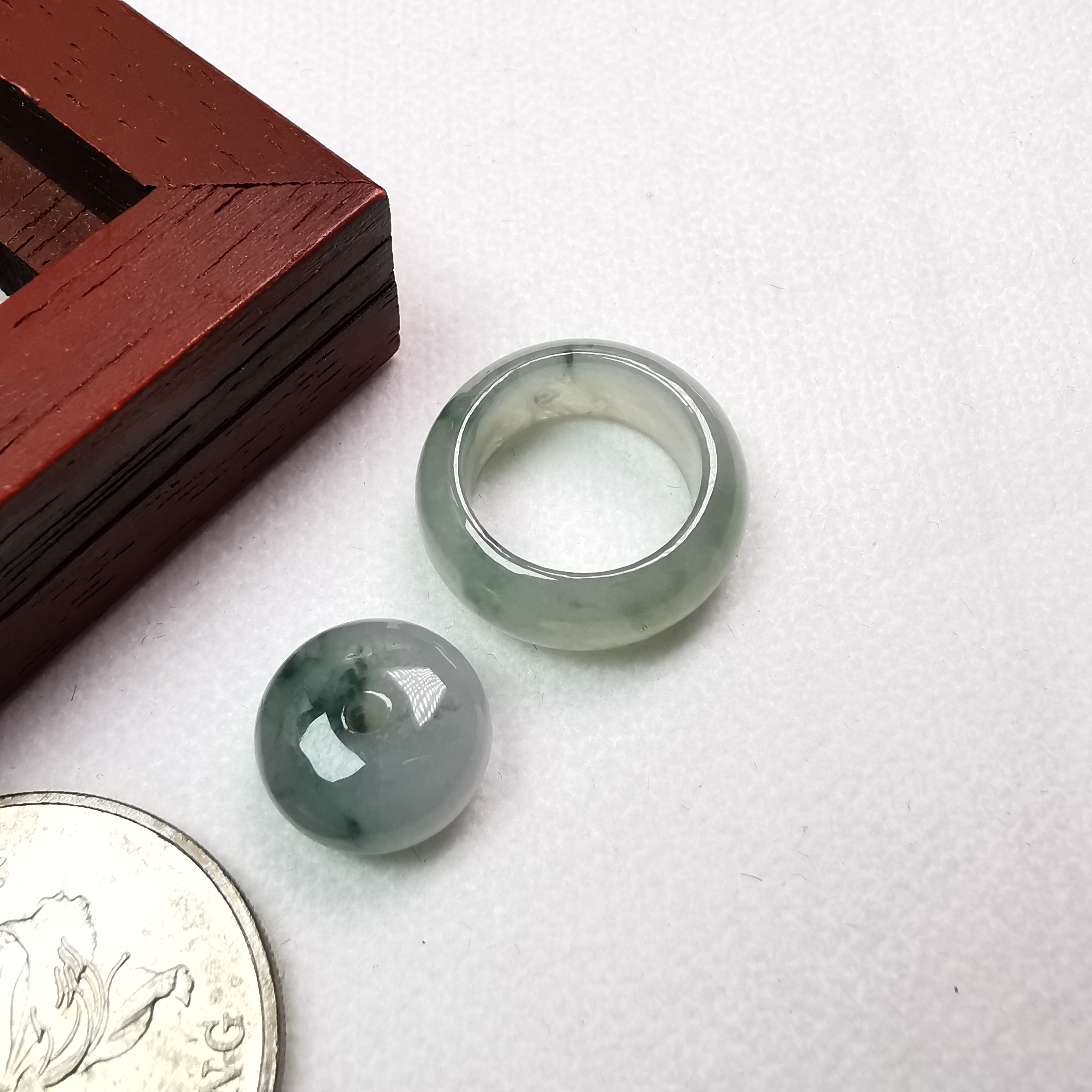 J1798-1 冰飄花甜甜圈吊墜 (18.4mm外圍直徑)