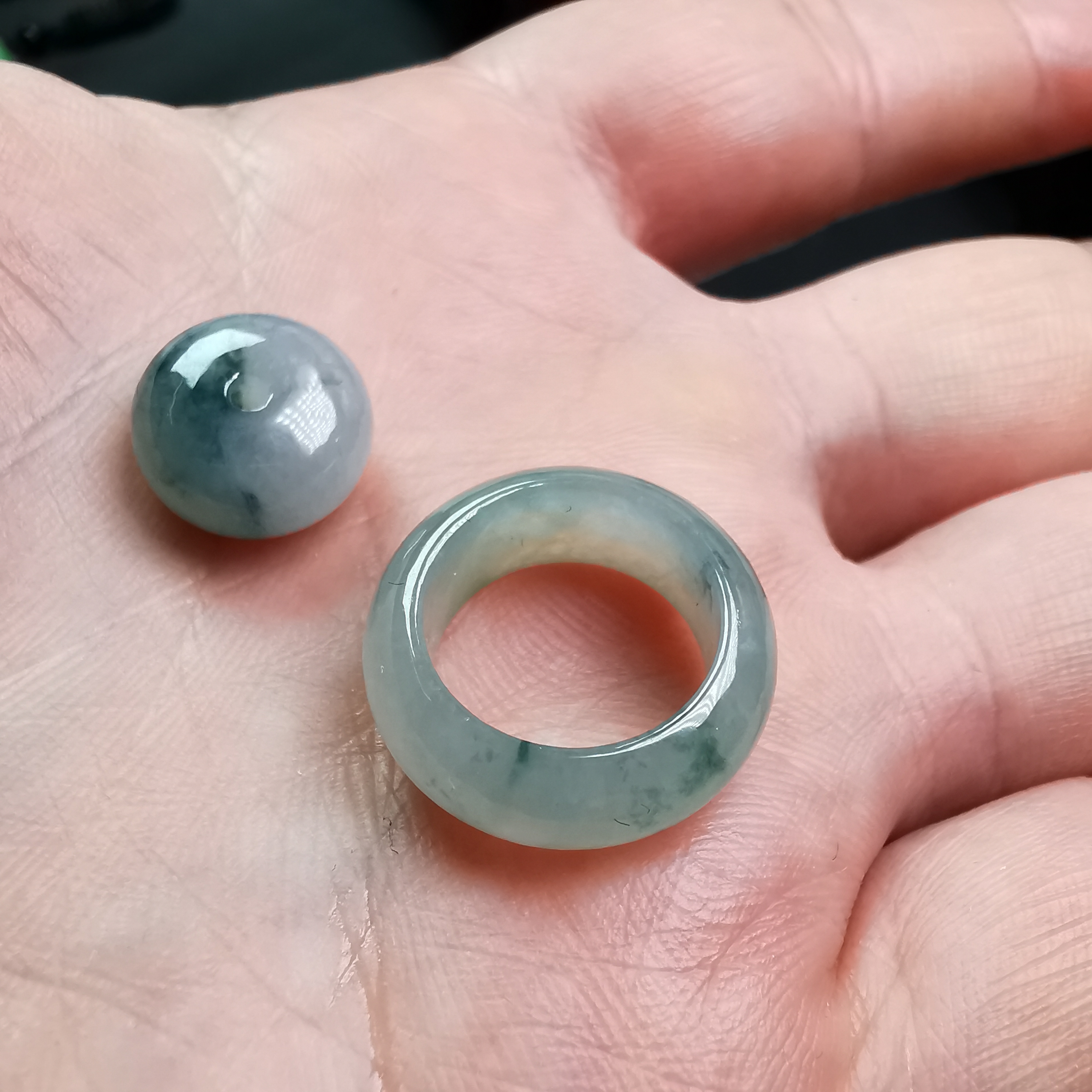 J1798-2 冰飄花甜甜圈吊墜 (19mm外圍直徑)