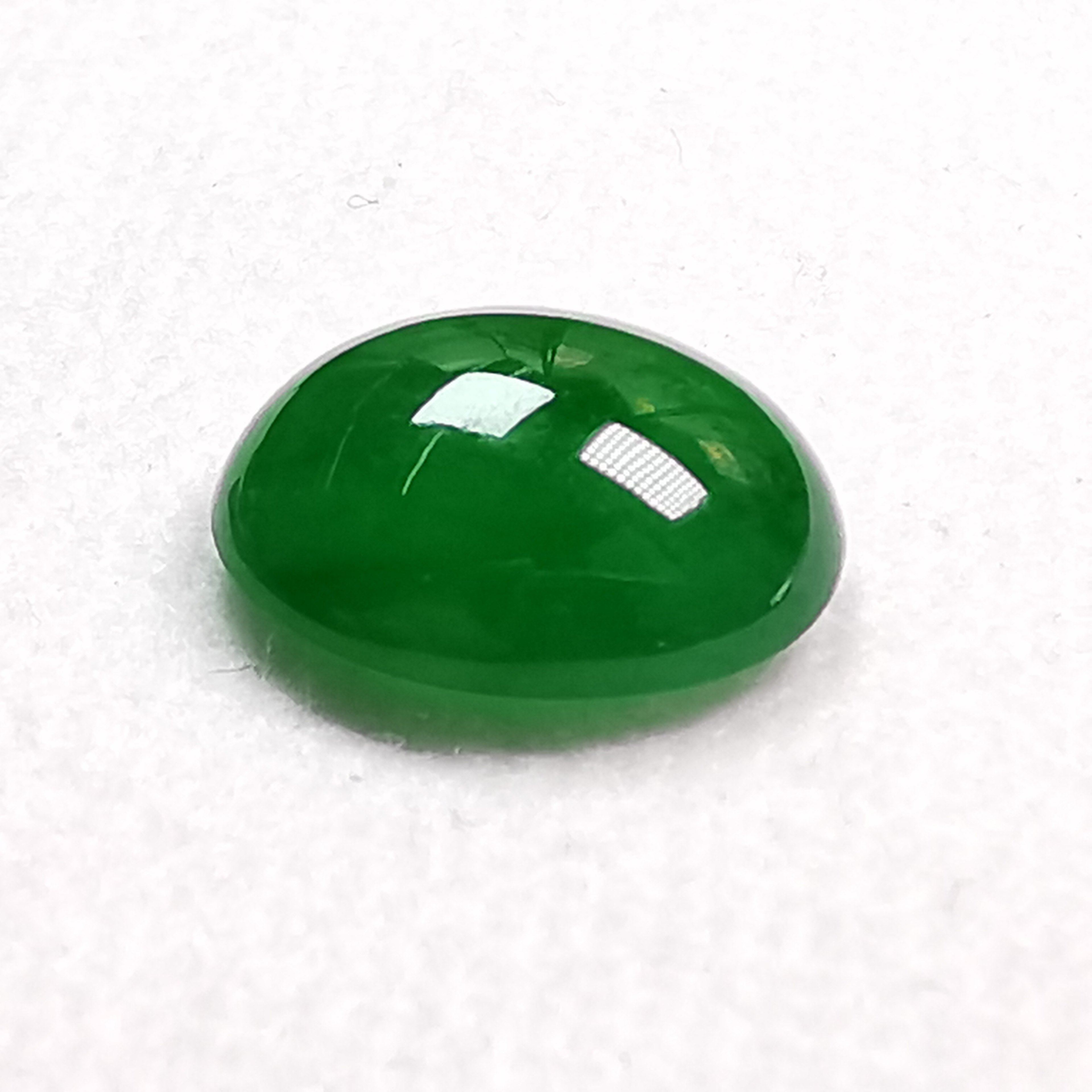 老坑種帝王辣綠蛋面, 天然翡翠A玉, 緬甸玉, Jade, Jadeite