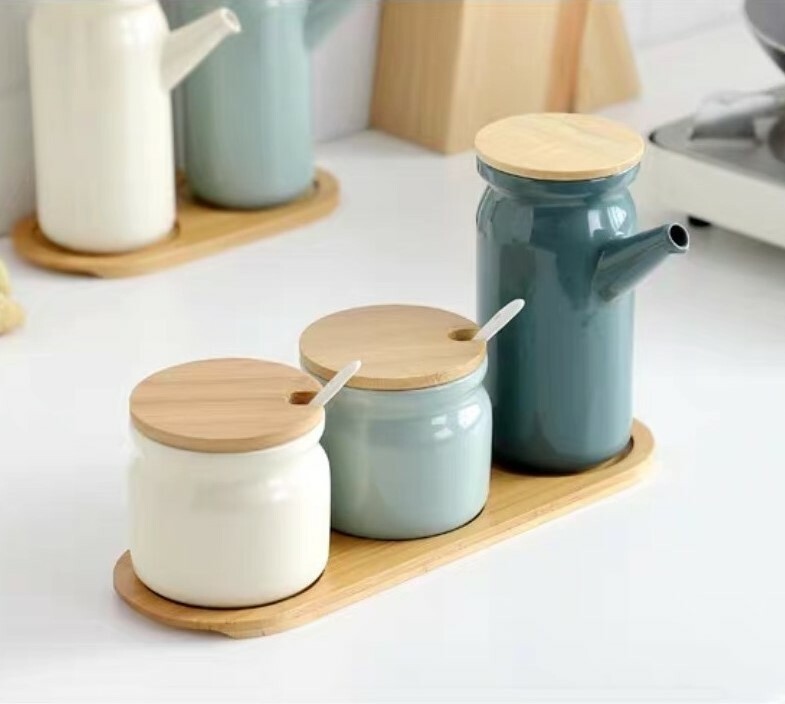 日式無印風陶瓷調味罐組