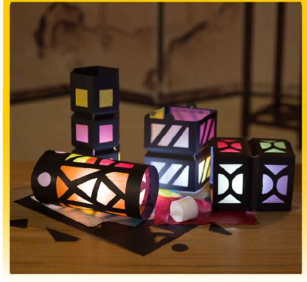 DIY中秋節彩色薄紙燈籠材料包 M2088