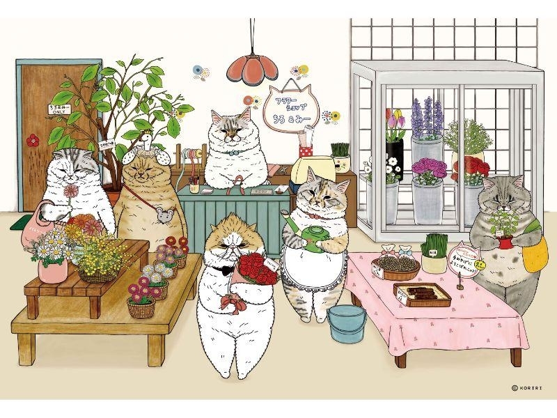 【PUZZLE STORY】不思議的貓世界 浪漫花屋   300片拼圖