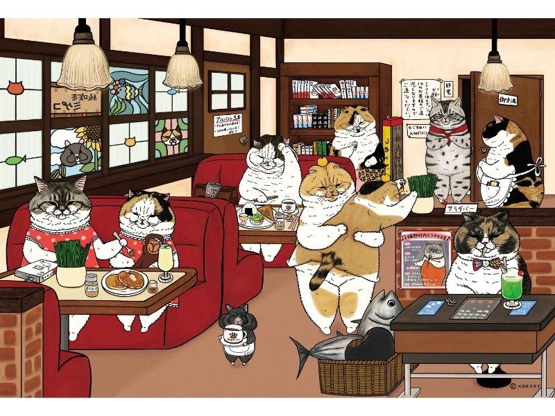 【PUZZLE STORY】不思議的貓世界 午茶時光  300片拼圖