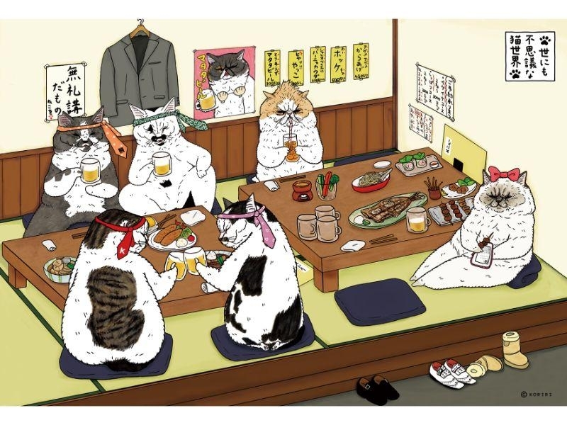 【PUZZLE STORY】不思議的貓世界 居酒屋   300片拼圖