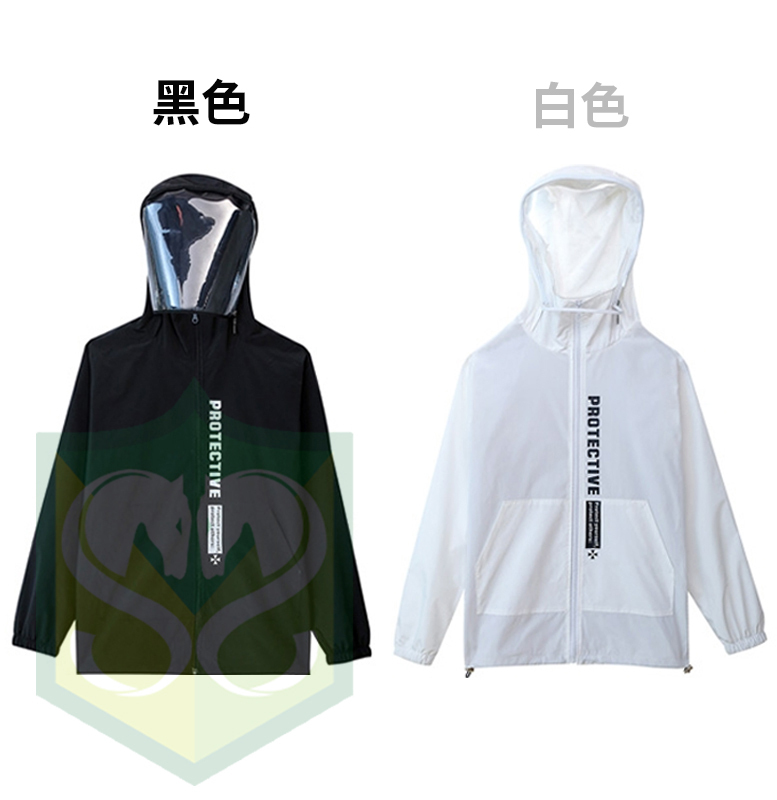 防風/防飛沫連帽外套 (面罩可拆)