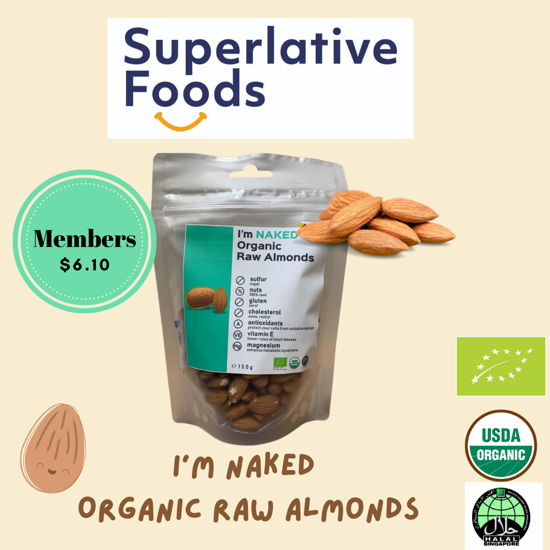 I'm NAKED Organic Raw Almonds 150G