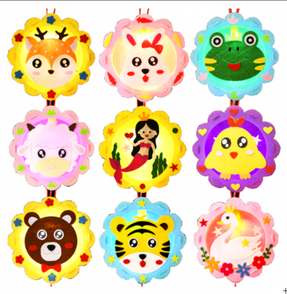 DIY卡通花邊燈籠材料包 6504