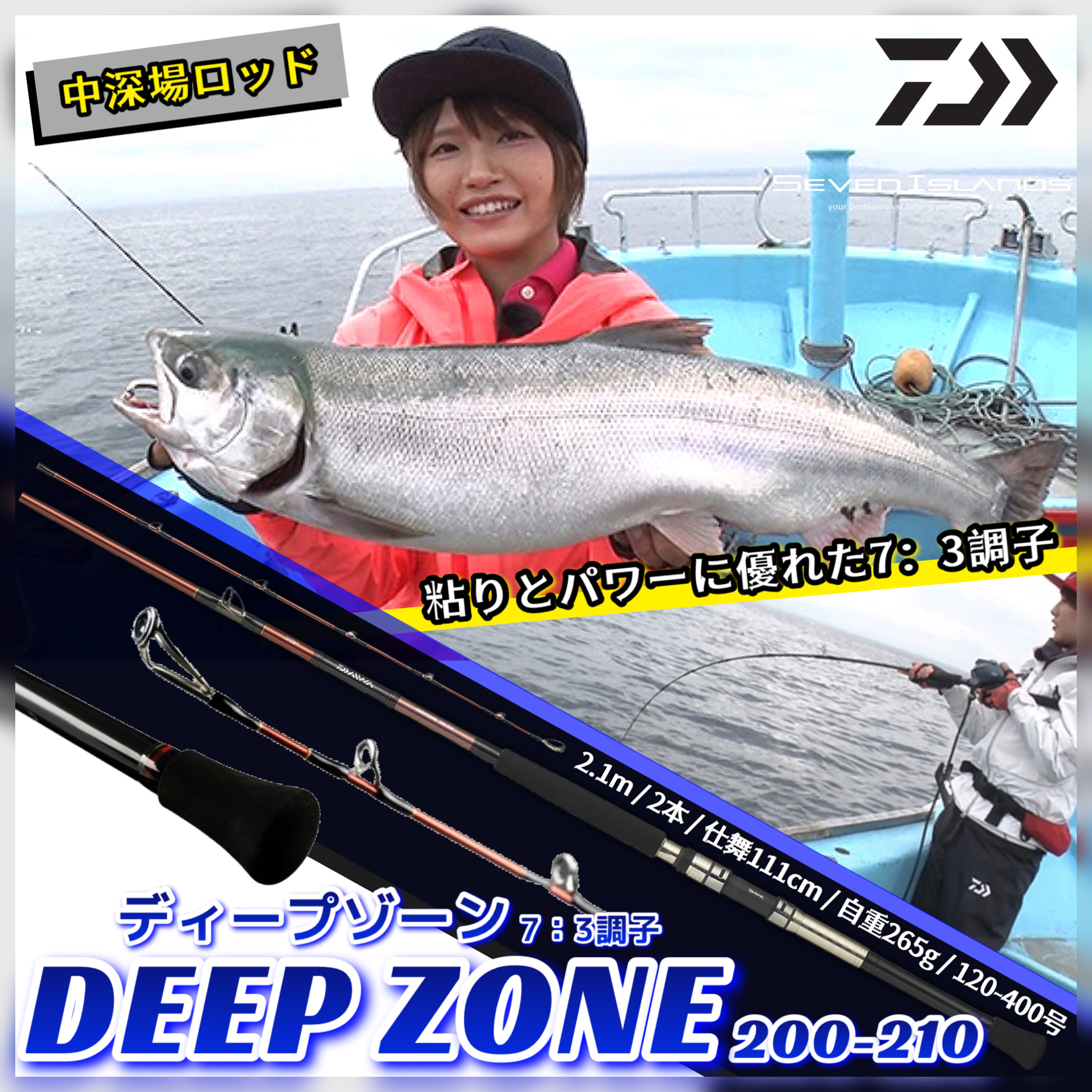 DAIWA（釣り） DAIWA（釣り） ダイワ ディープゾーン（7：3調子） 120-240 〔仕舞寸法 125cm〕