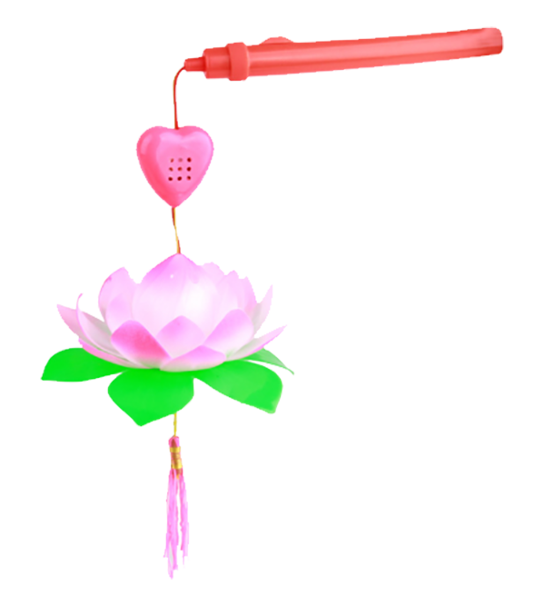 發光音樂蓮花手提燈籠 M1352