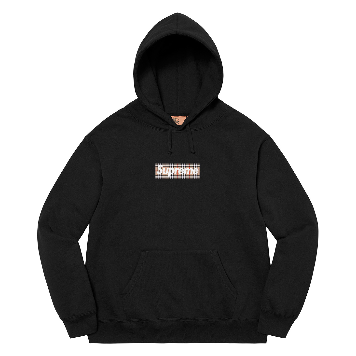 SUPREME BURBERRY® BOX LOGO HOODED SWEATSHIRT 黑/白-SS22SW