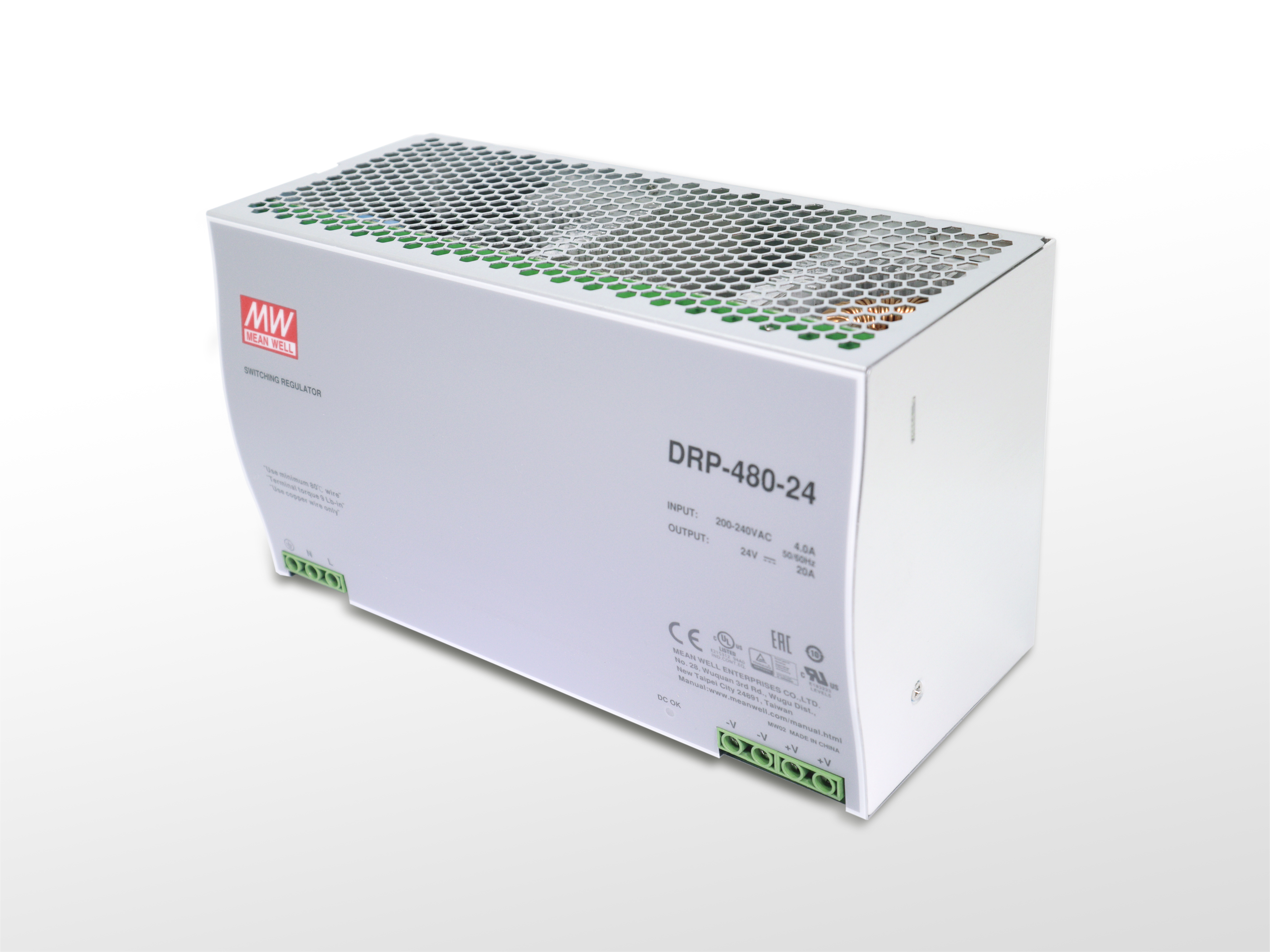 明緯 DRP-480-24 電源供應器
