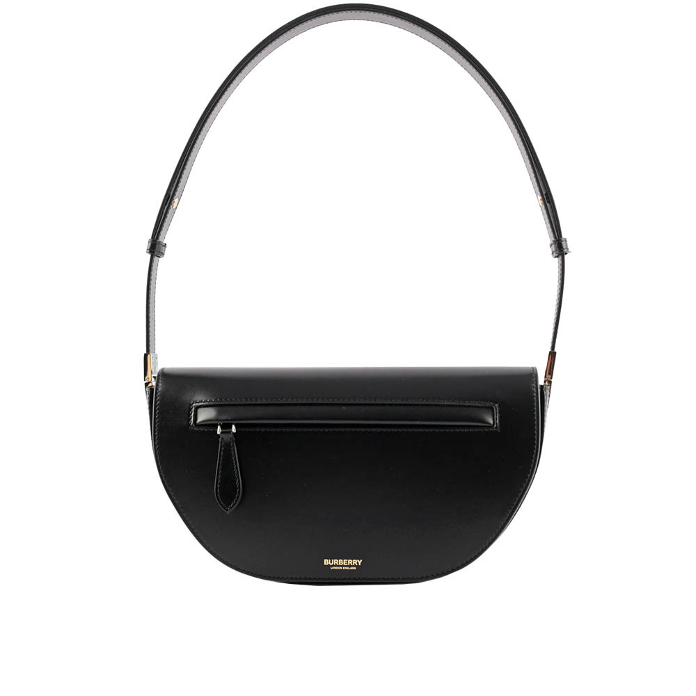 【BURBERRY】Olympia 小牛皮小型肩背包(黑色)
