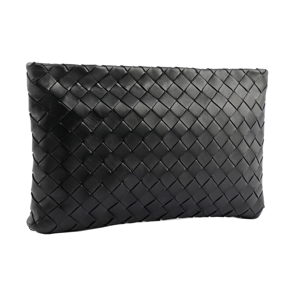 【BOTTEGA VENETA】新款小羊皮及小牛皮大格編織手拿包