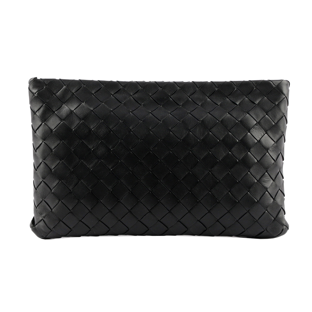 【BOTTEGA VENETA】新款小羊皮及小牛皮大格編織手拿包