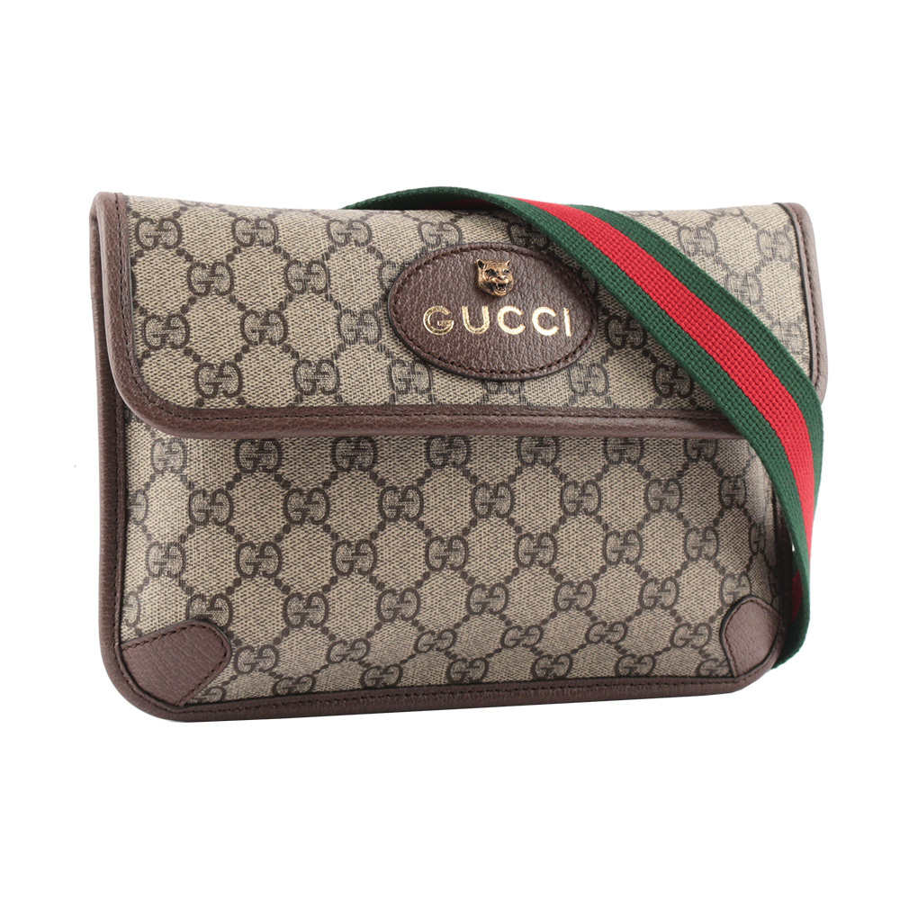 【GUCCI】Neo Vintage GG Supreme 帆布虎頭腰包