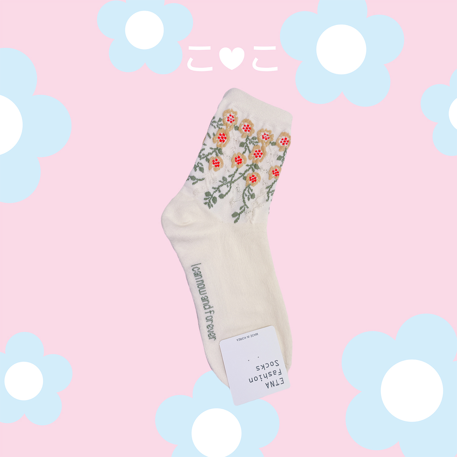 正韓牽牛花藤蔓泡泡襪子