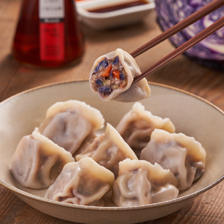 紫高麗菜蔬食水餃(全素)<冷凍>