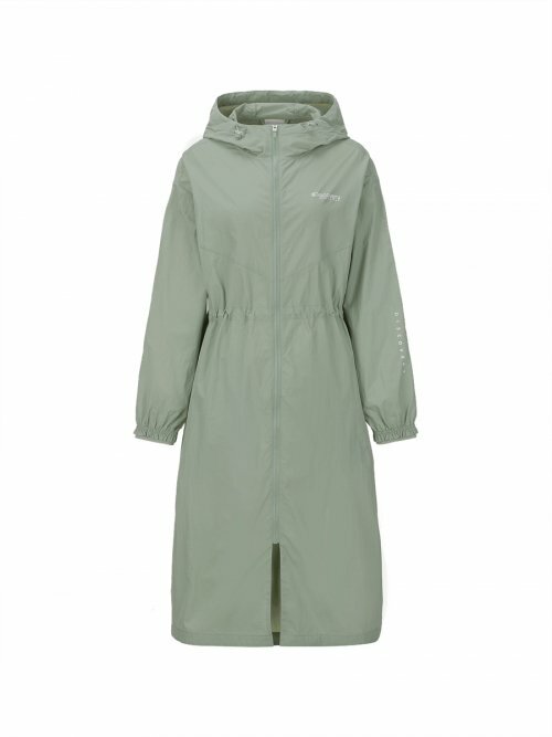 Discovery Melia 女 長板 風衣外套 淺綠 DWWJ91023-KAL