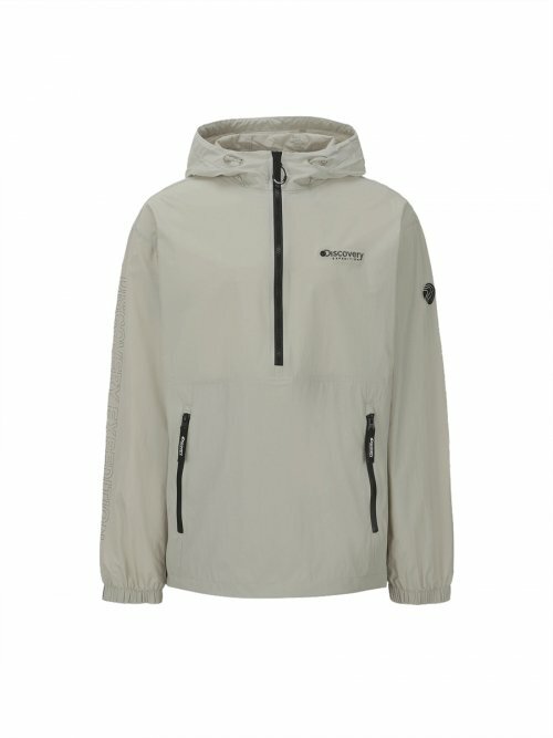 Discovery 輕量 男 連帽 衝鋒衣 防風外套 米 DXWJ55023-BGL