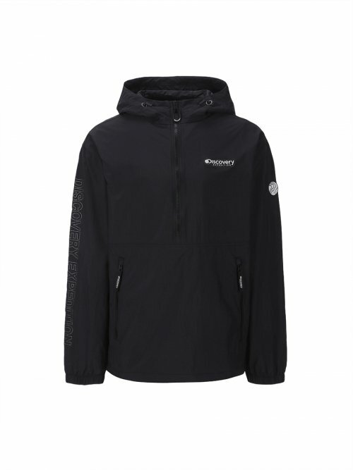 Discovery 輕量 男 連帽 衝鋒衣 防風外套 黑 DXWJ55023-BKS