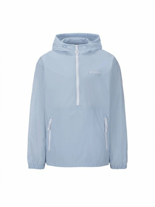 Discovery 輕量 男 連帽 衝鋒衣 防風外套 藍 DXWJ55023-SBL