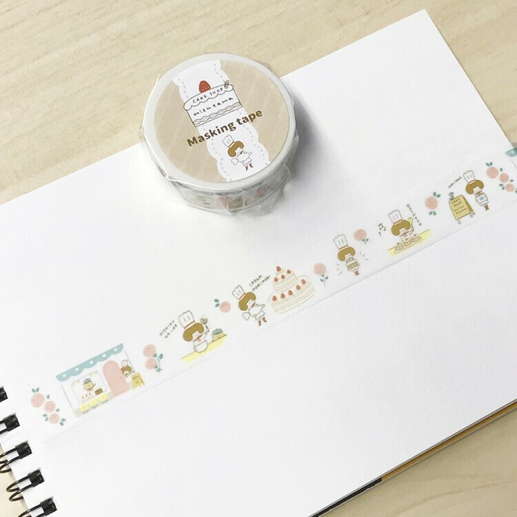 Furukawashiko x Papier Platz x Mizutama Masking Tape－Cake Shop Series (Japanese Stationery Brand)