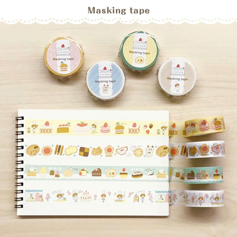 Furukawashiko x Papier Platz x Mizutama Masking Tape－Cake Shop Series (Japanese Stationery Brand)