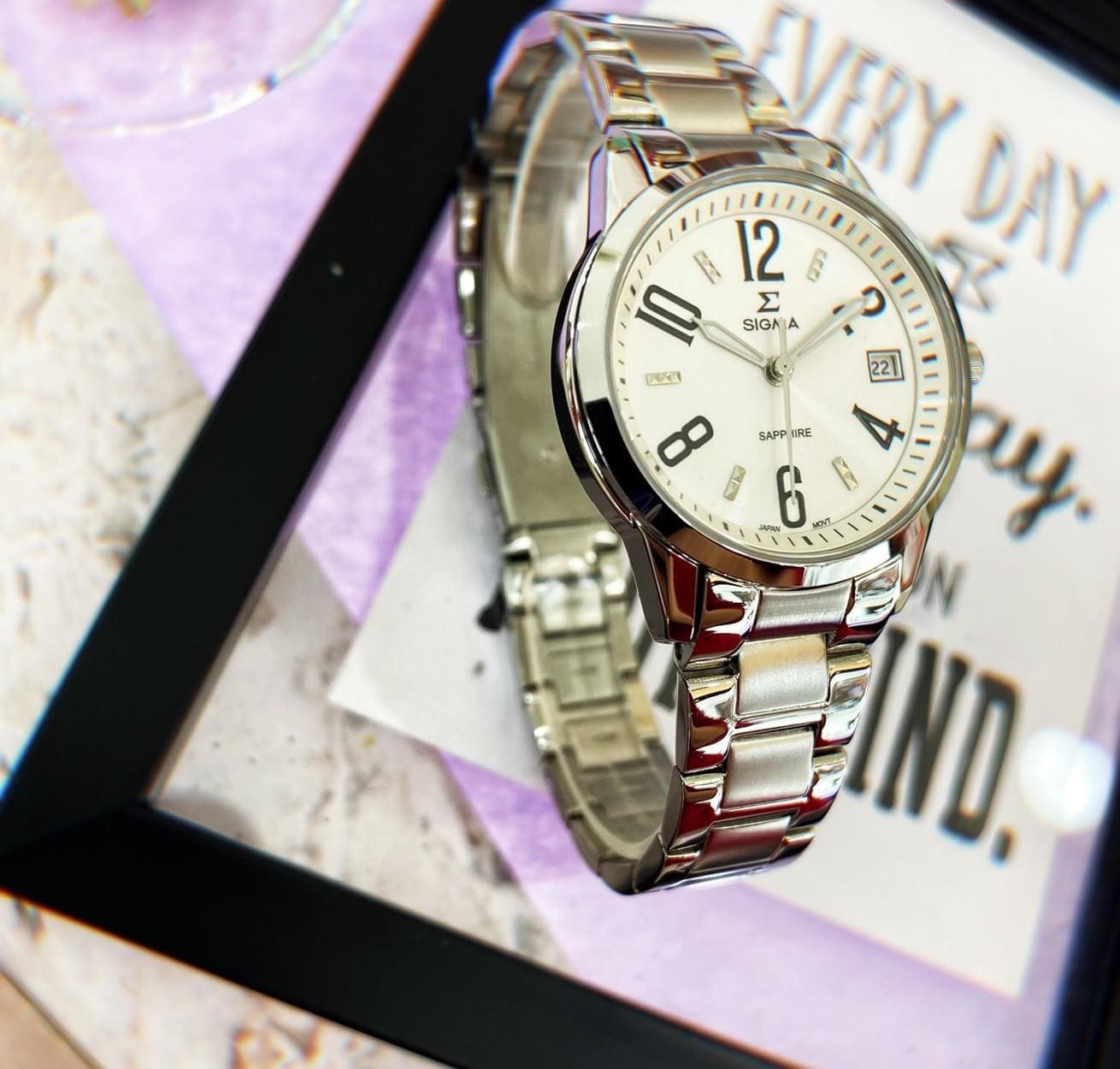 【SIGMA】簡約數字刻度女錶 88023B-2 32mm  現代鐘錶