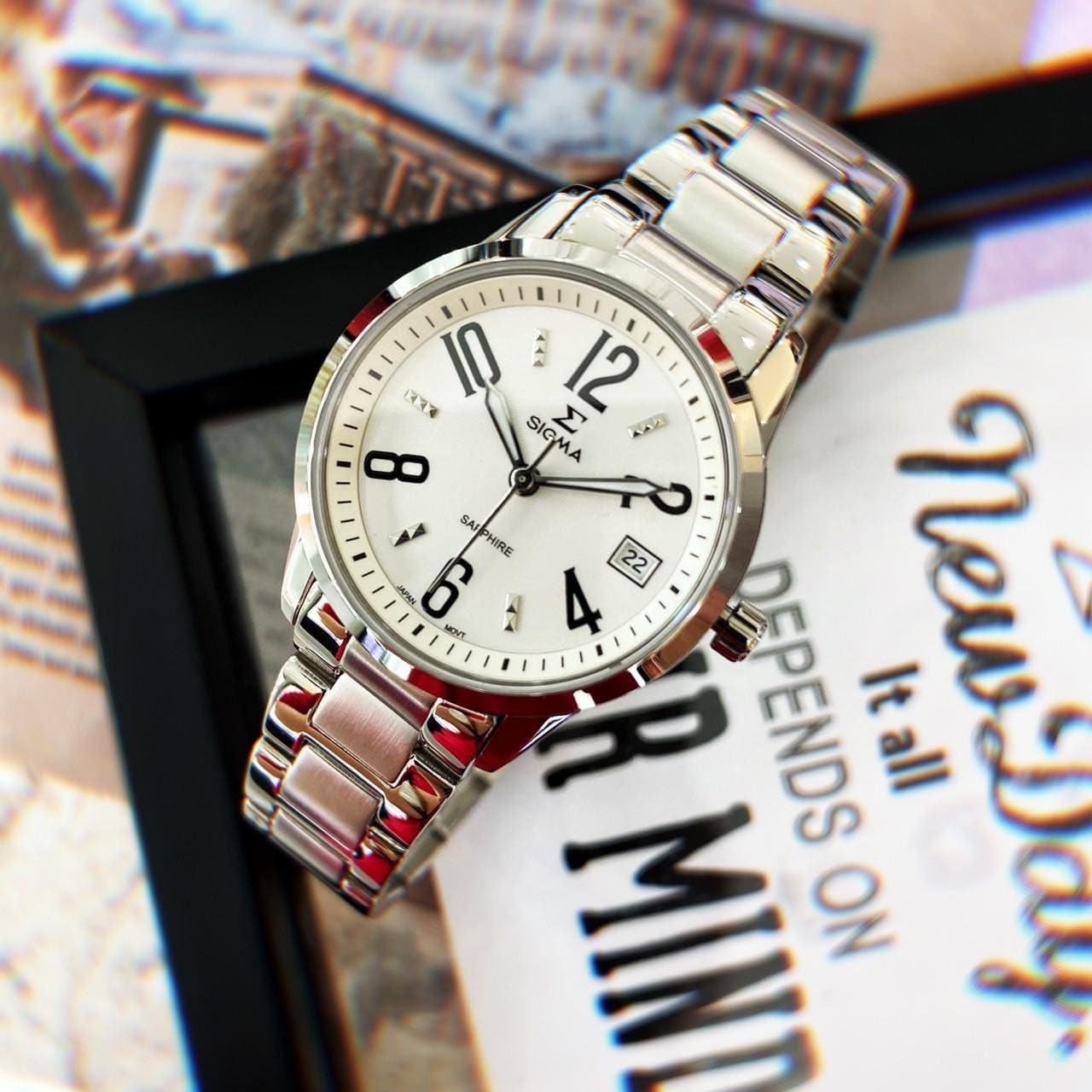 【SIGMA】簡約數字刻度女錶 88023B-2 32mm  現代鐘錶