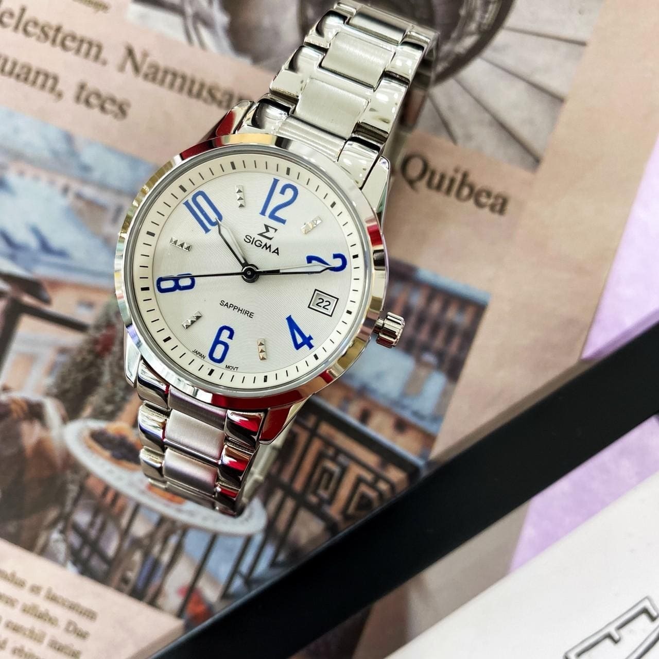 【SIGMA】簡約數字刻度女錶 88023B-3 32mm  現代鐘錶