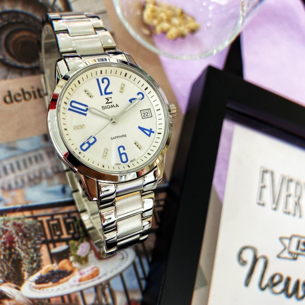 【SIGMA】簡約數字刻度女錶 88023B-3 32mm  現代鐘錶