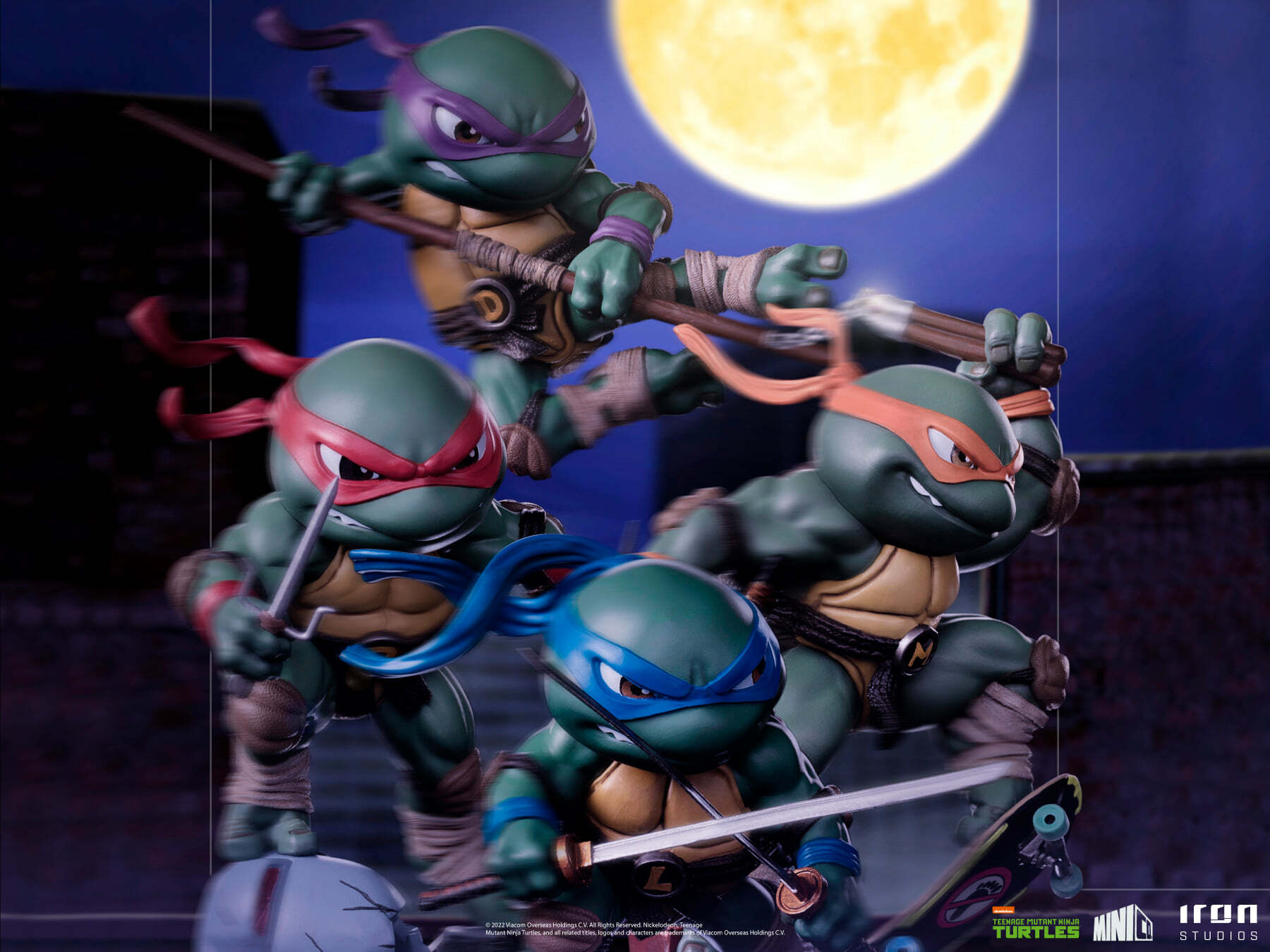 Iron Studios TMNT MiniCo Leonardo, Raphael, Donatello, Michelangelo full set (1 set 4 隻) (現貨)