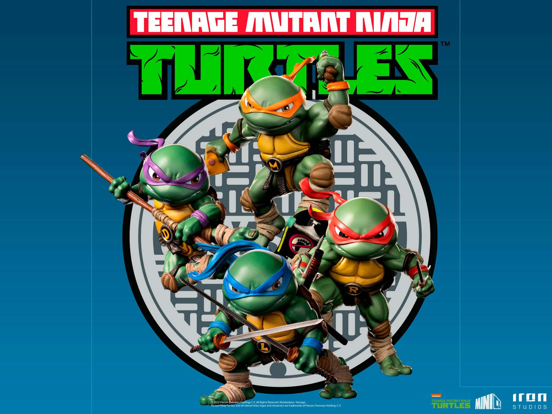 Iron Studios TMNT MiniCo Leonardo, Raphael, Donatello, Michelangelo full set (1 set 4 隻) (現貨)