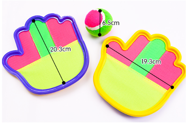 手掌型拋接吸盤球套裝（網袋包裝）22110