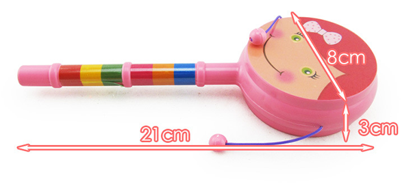 雙面波浪塑膠搖鼓 LH111702