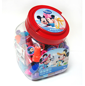 現貨區 迪士尼桶裝100個小圓印章 M3255